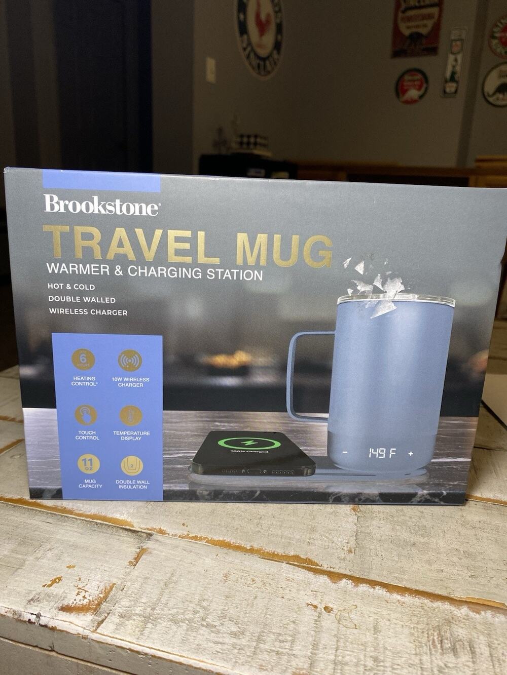 Brookstone Travel Mug Warmer and Charging Station New In Box